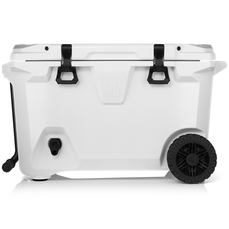 BrüTank 55-Quart Rolling Cooler | Ice White - Picnic Ice-Ready