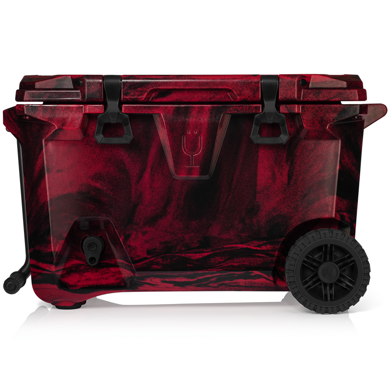 BrüTank 55-Quart Rolling Cooler | Red & Black Swirl - Clean Outdoor